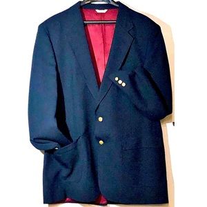 Mens Vintage Navy Blue Blazer Sports Coat